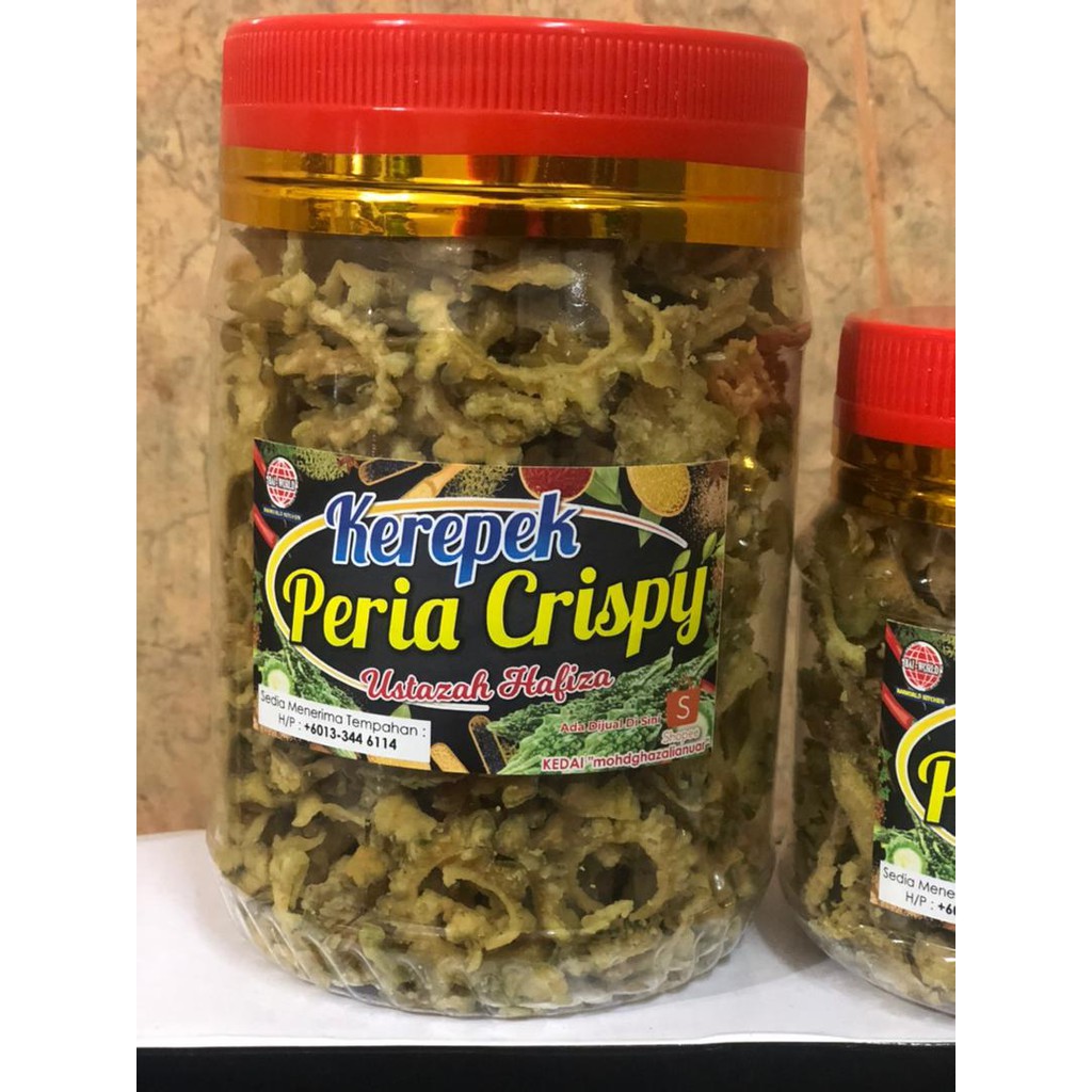 Peria Crispy Spicy or Original (Peria Katak) Kerepek Ada Perisa Baru- Berlado Pedas Manis, Jagung Bakar, Selted Egg