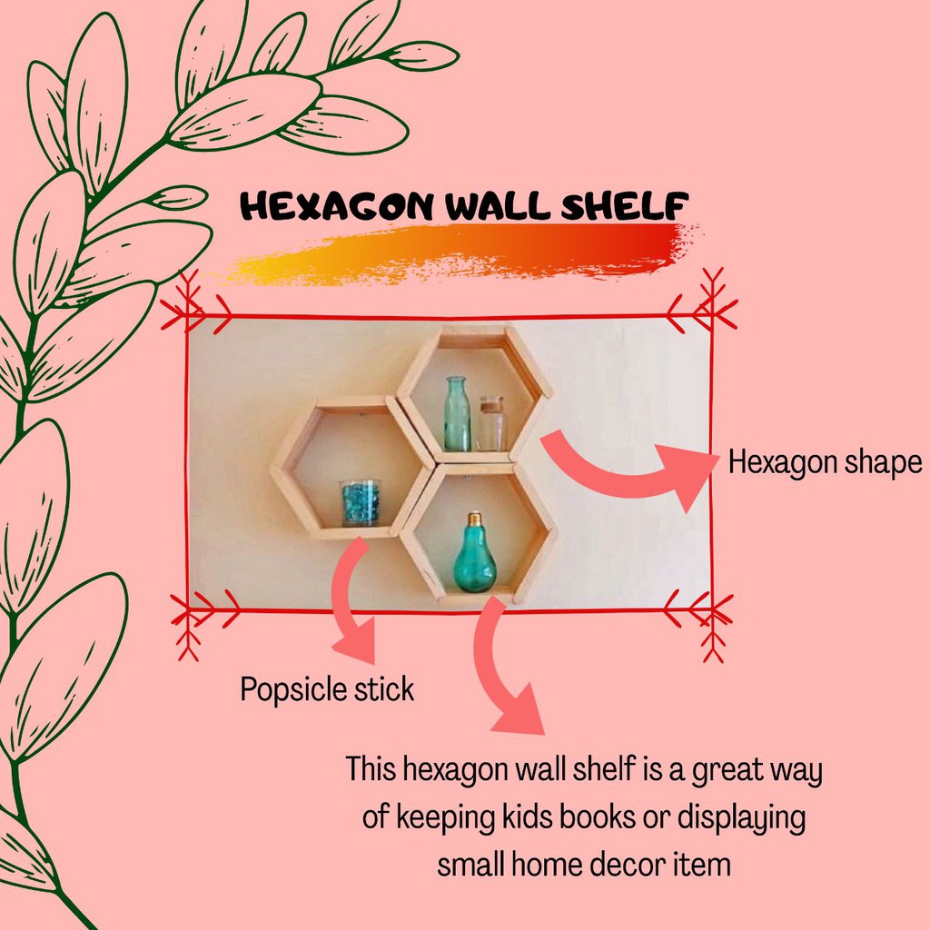 [READY STOCK]HEXAGON WALL SHELF Shopee Malaysia