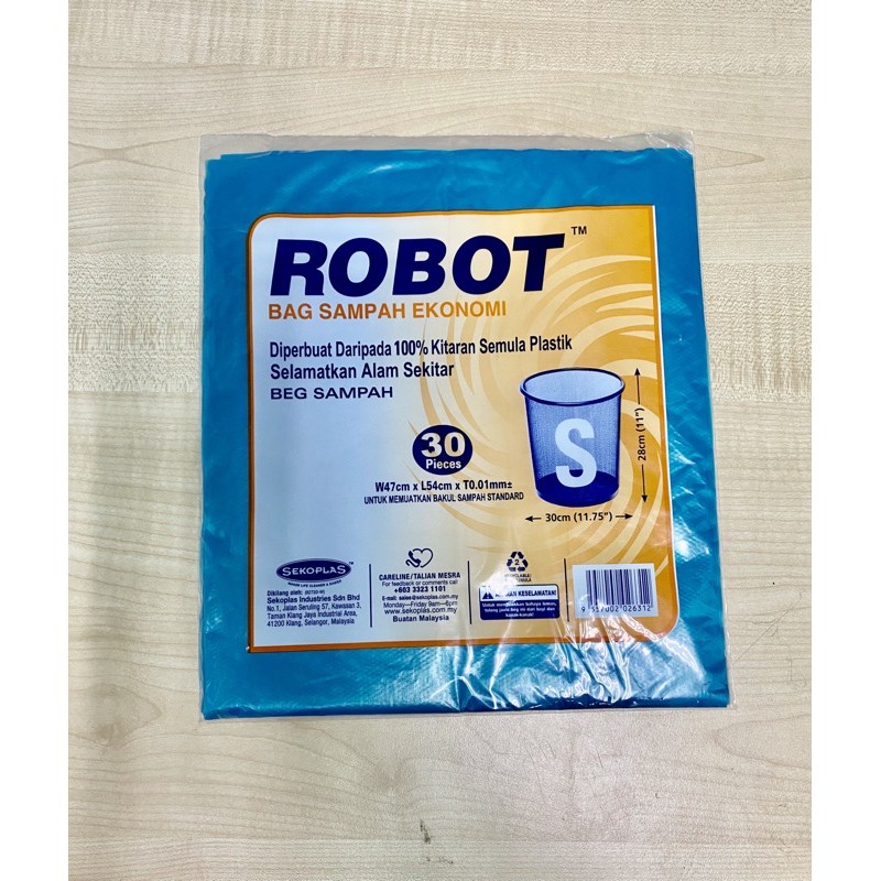 High Quality Economy Garbage Bag ROBOT - S size - 30pcs (47 cm x 54 cm)