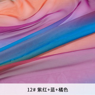 rainbow chiffon fabric