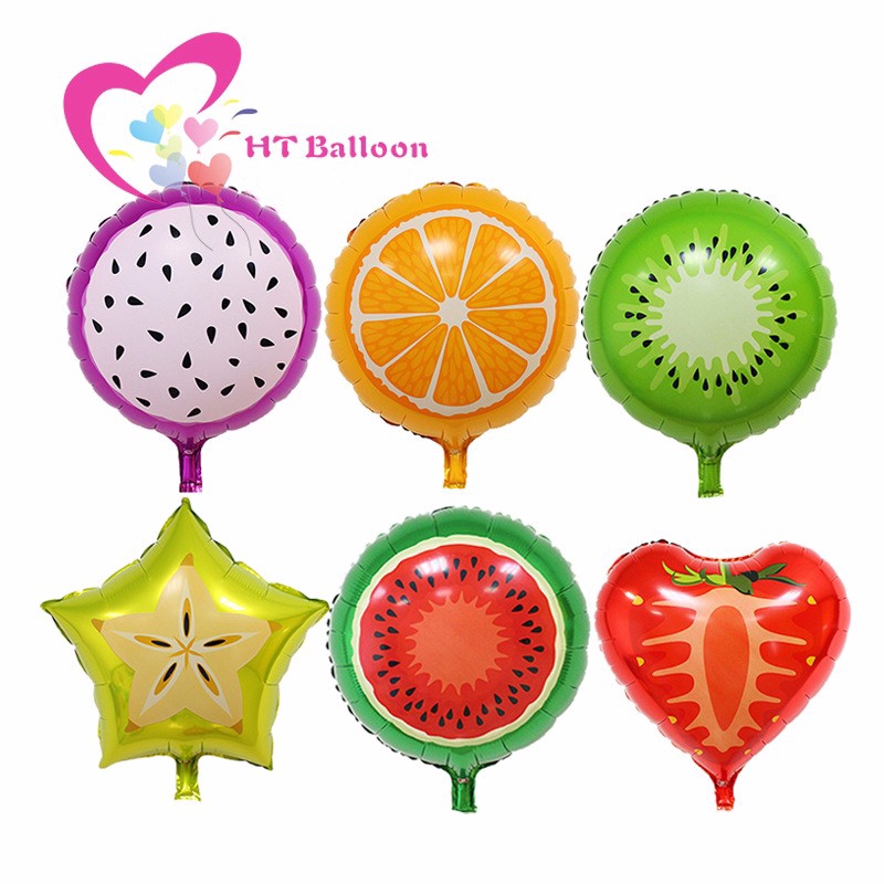 18inch Fruit Foil Helium Balloon Peach Watermelon Party Decor