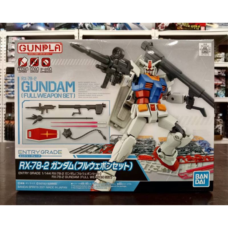 Entry Grade 1/144. RX-78-2 Gundam (Full Weapon Set) | Shopee Malaysia