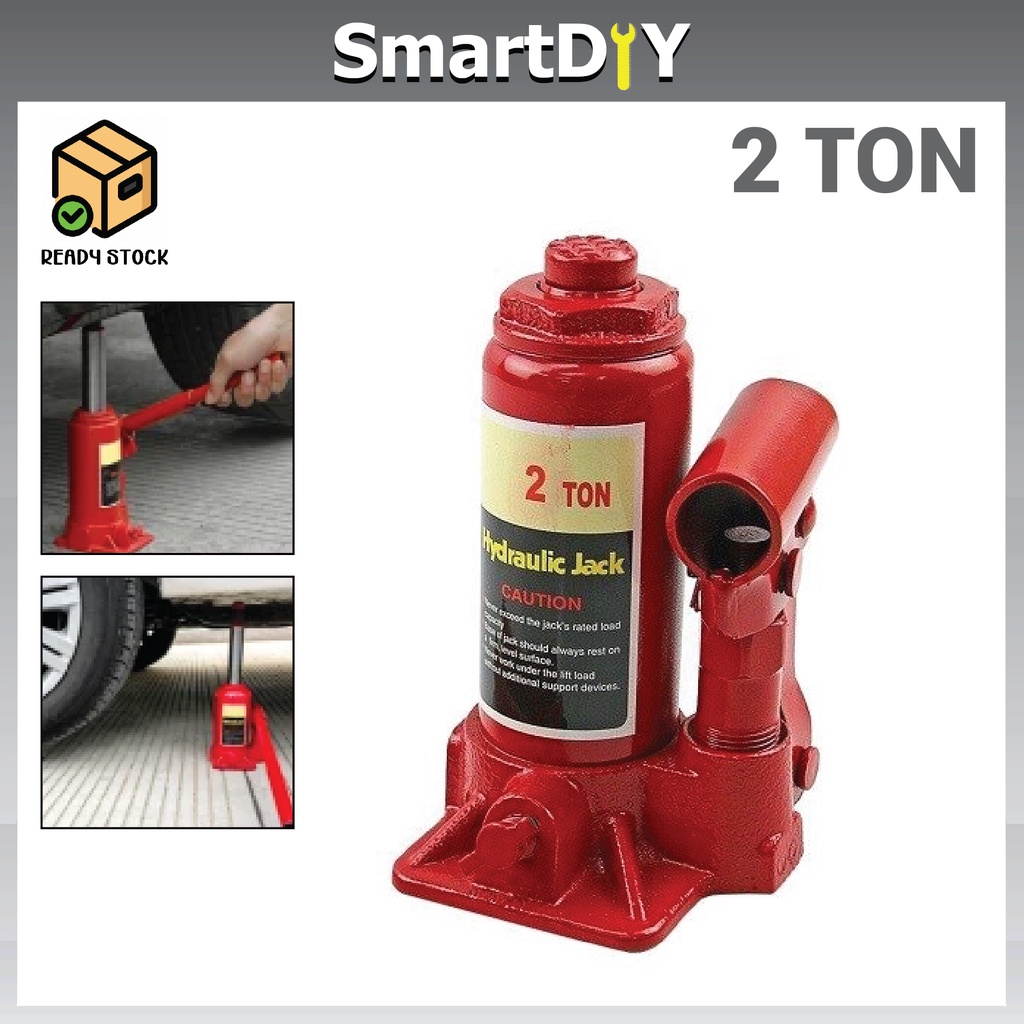 2 Ton Portable Heavy Duty Hydraulic Floor Bottle Jack Shopee Malaysia