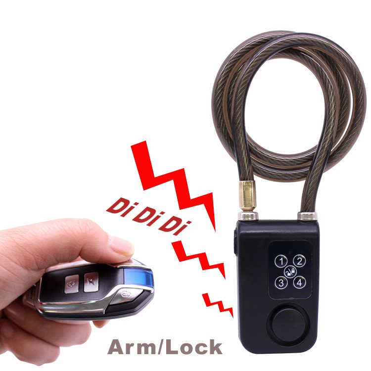 bike lock alarm cable