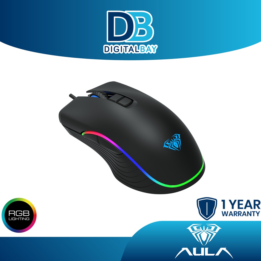 Aula F806 Marco Programmable RGB Colorful Lightning Gaming Mouse-4 Gear ...