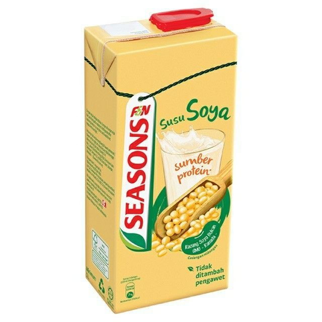 Seasons Soya Bean • Susu Soya • Teh Bunga • 1 Litre Air Kotak Shopee