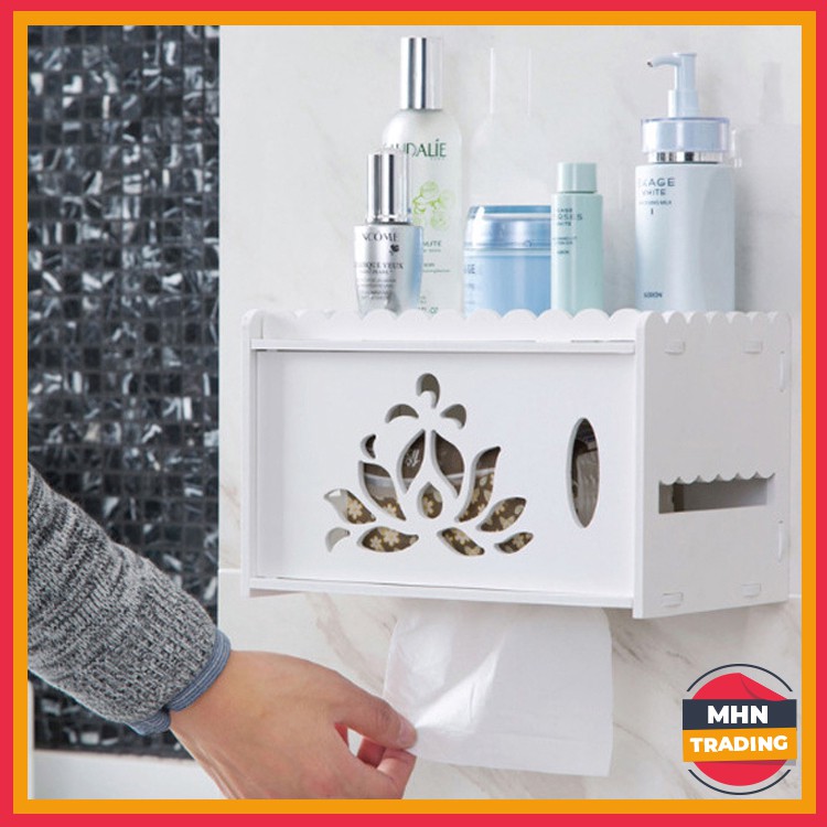 Kotak Tisu Bathroom Tissue Box Holder Hanger Toilet Paper Roll Rack