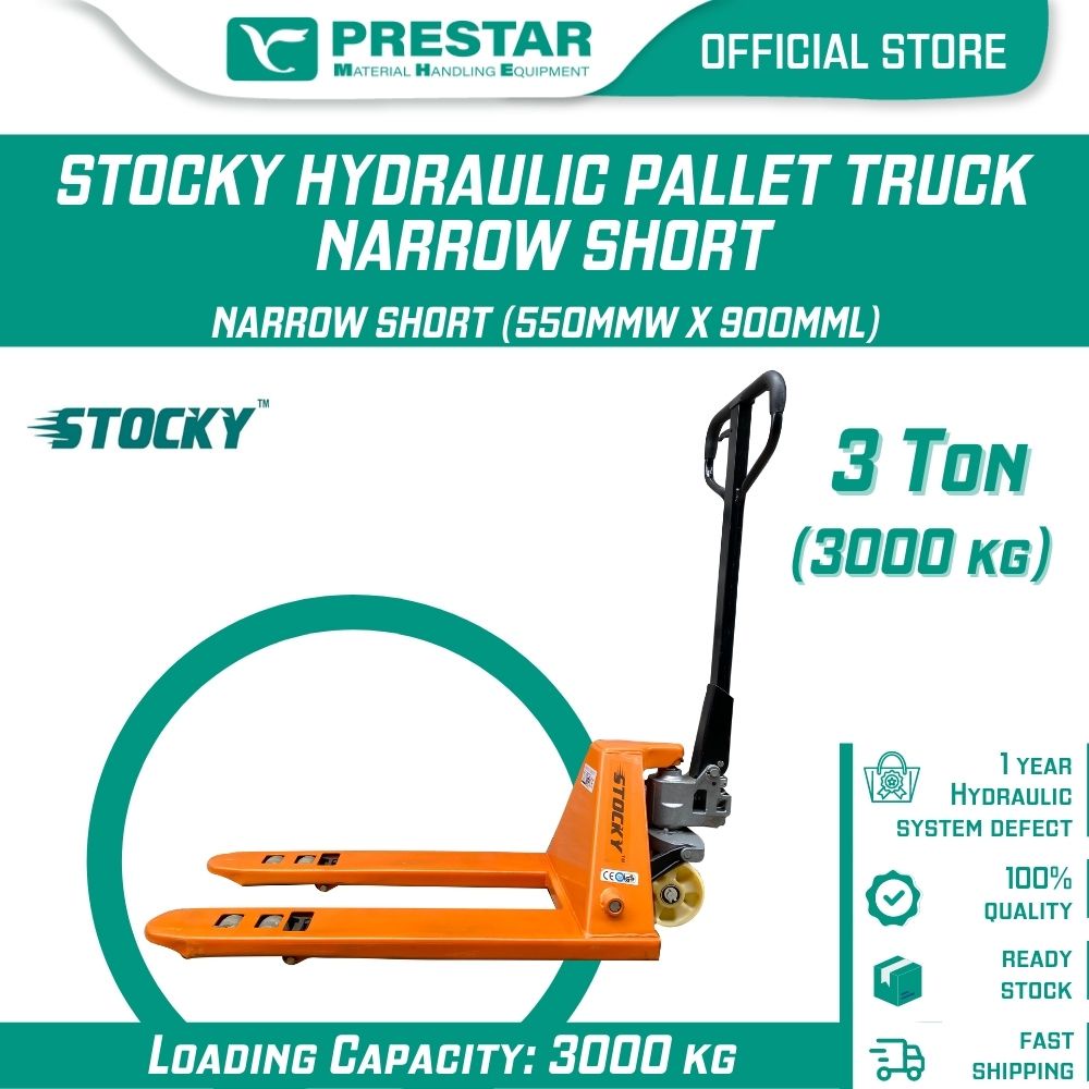 Prestar Mhe Stocky Hydraulic Pallet Truck Narrow Short L Ton Kg X X Mm