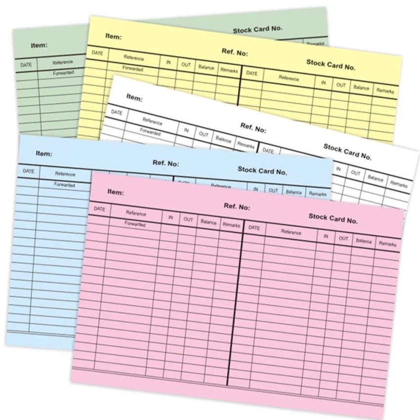 Stock Card 5 X 8 30pcs pack Green Pink White Yellow Blue Stock Record Card 5x8 5 X 