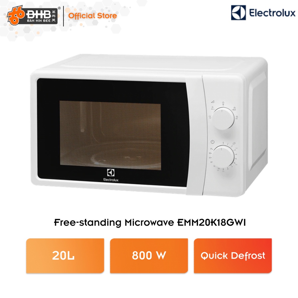 Electrolux EMM20K18GWI 20L Free standing Microwave Shopee Malaysia