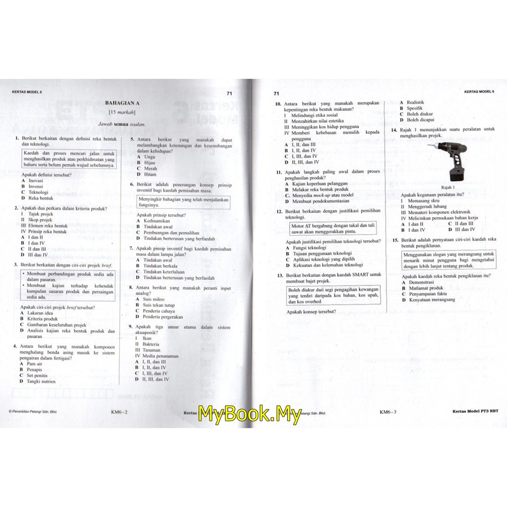 Myb Buku Latihan Kertas Model Skor A Pt3 Reka Bentuk Teknologi Pelangi Shopee Malaysia
