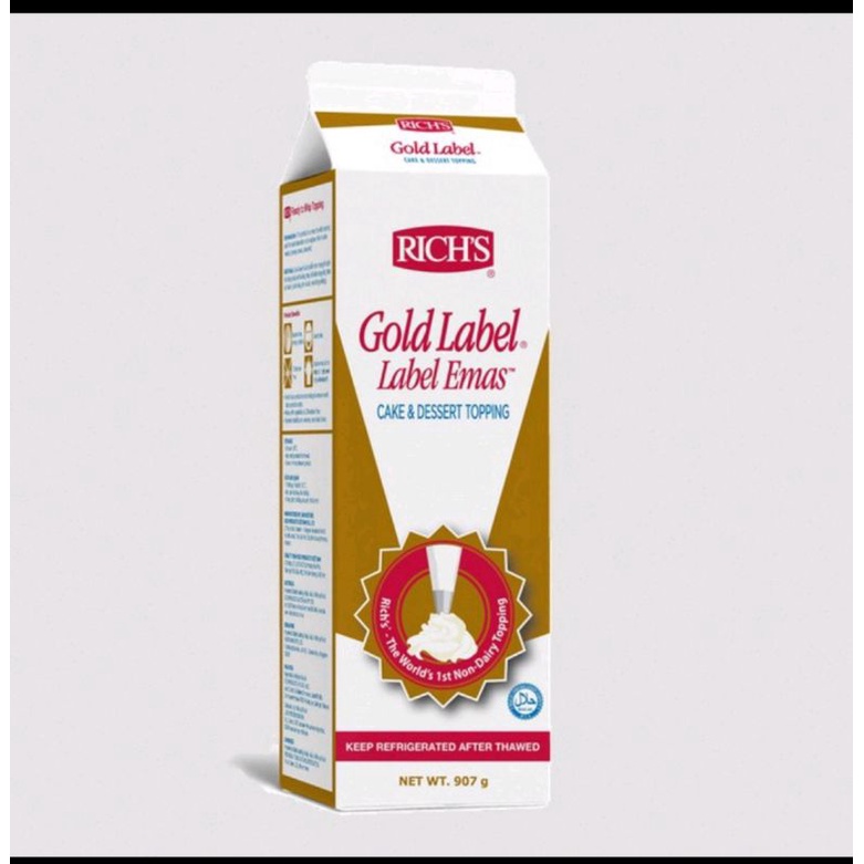 Whipping Cream Non Dairy RICH Gold Label 500ML (PROMOTION PRICE