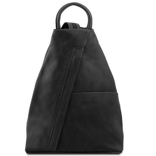 TL SHANGHAI LEATHER BACKPACK BLACK TL140963