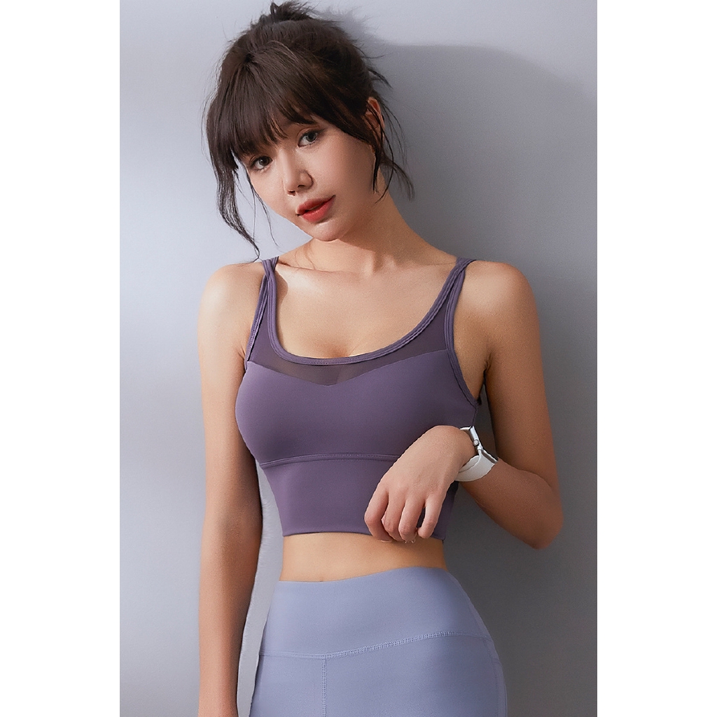 Sport underwear Sports Bra High Impact Solid Color hock-proof Padded Bra for Workout Yoga Gym Running