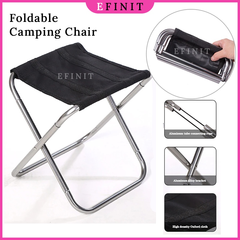 Outdoor Camping Foldable Chair Folding Fishing Hiking Chair Pocket ...
