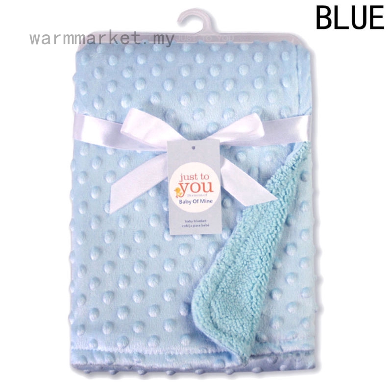 minky dot baby blanket