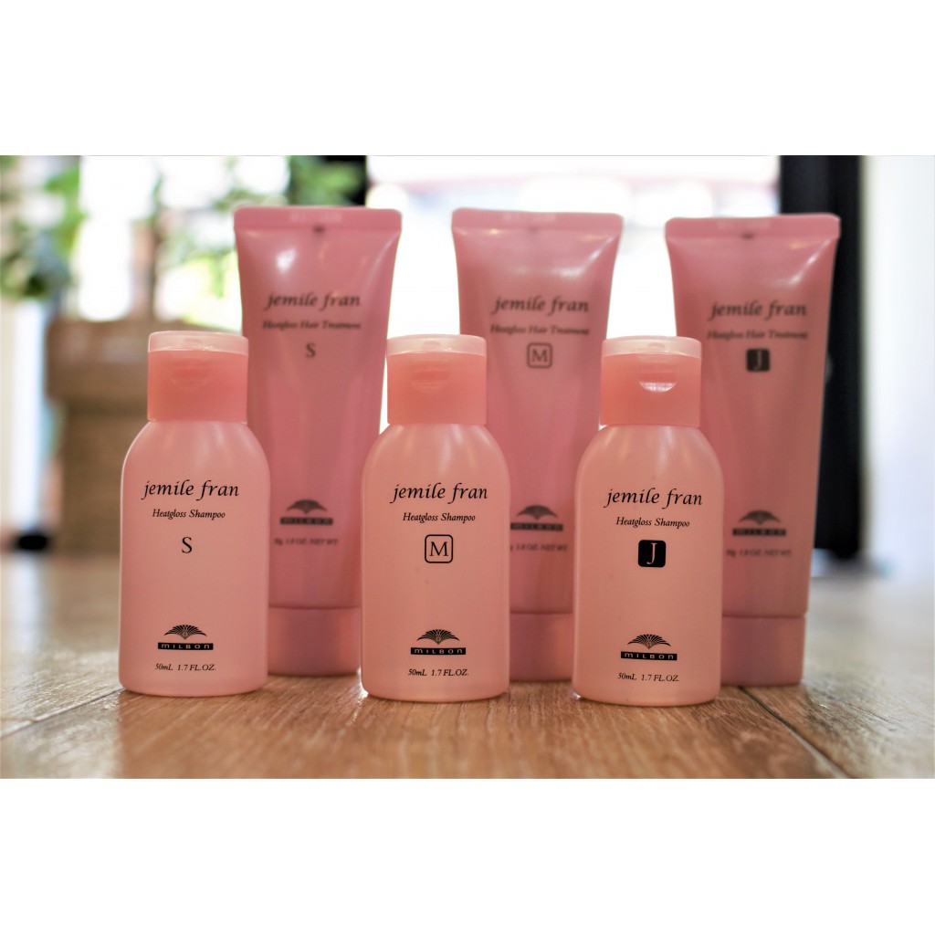 Milbon Jemile Fran Heatgloss Mini Shampoo 50ml Treatment 50ml S