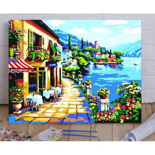 Diy Oil Painting By Numbers Kits For Beginner Kit With Wooden Frame Sho Malaysia