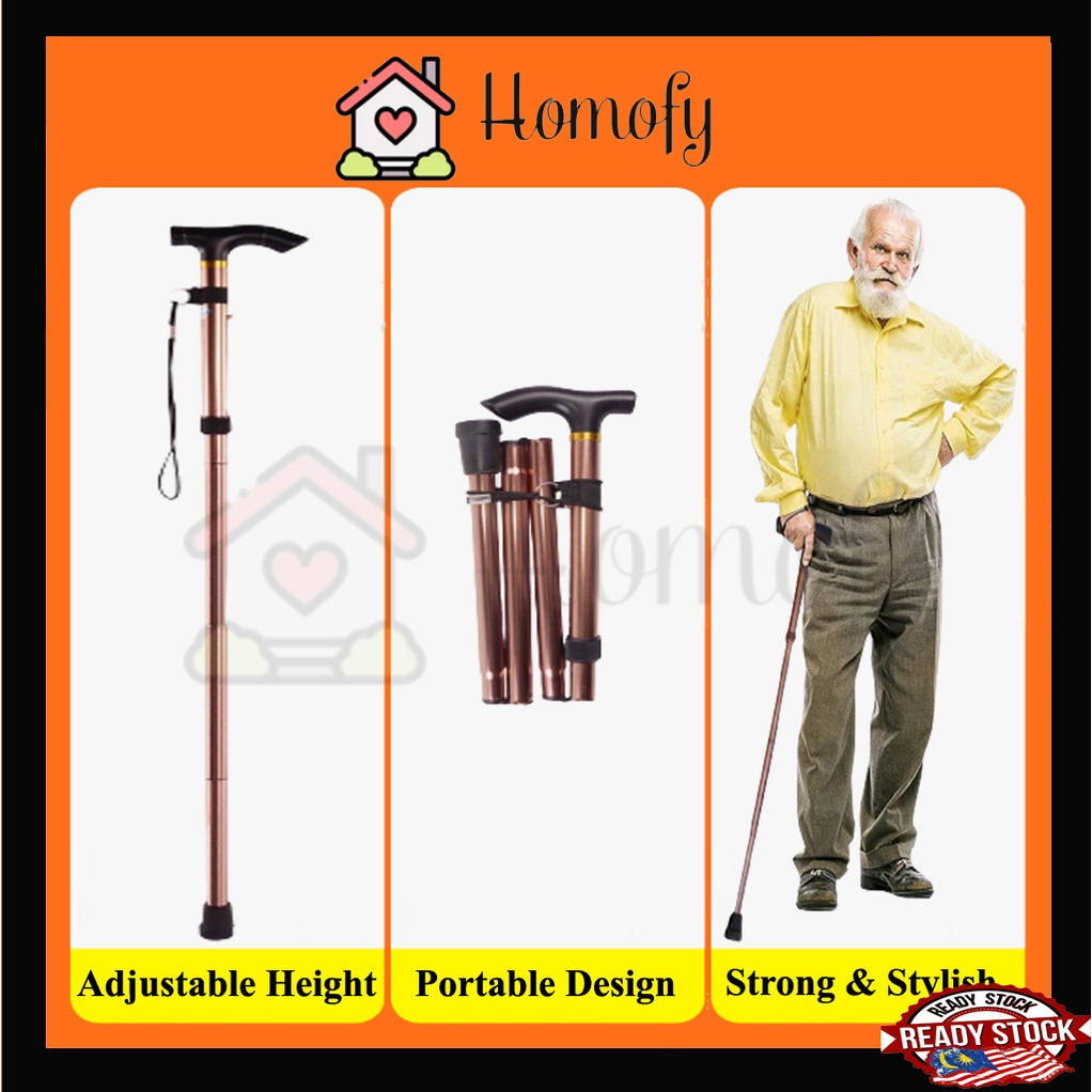 Tongkat Medical Folding Walking Stick Flexible Cane Walker Crutch Aid Mobility/Tongkat for Senior Care/Mountain Hiking