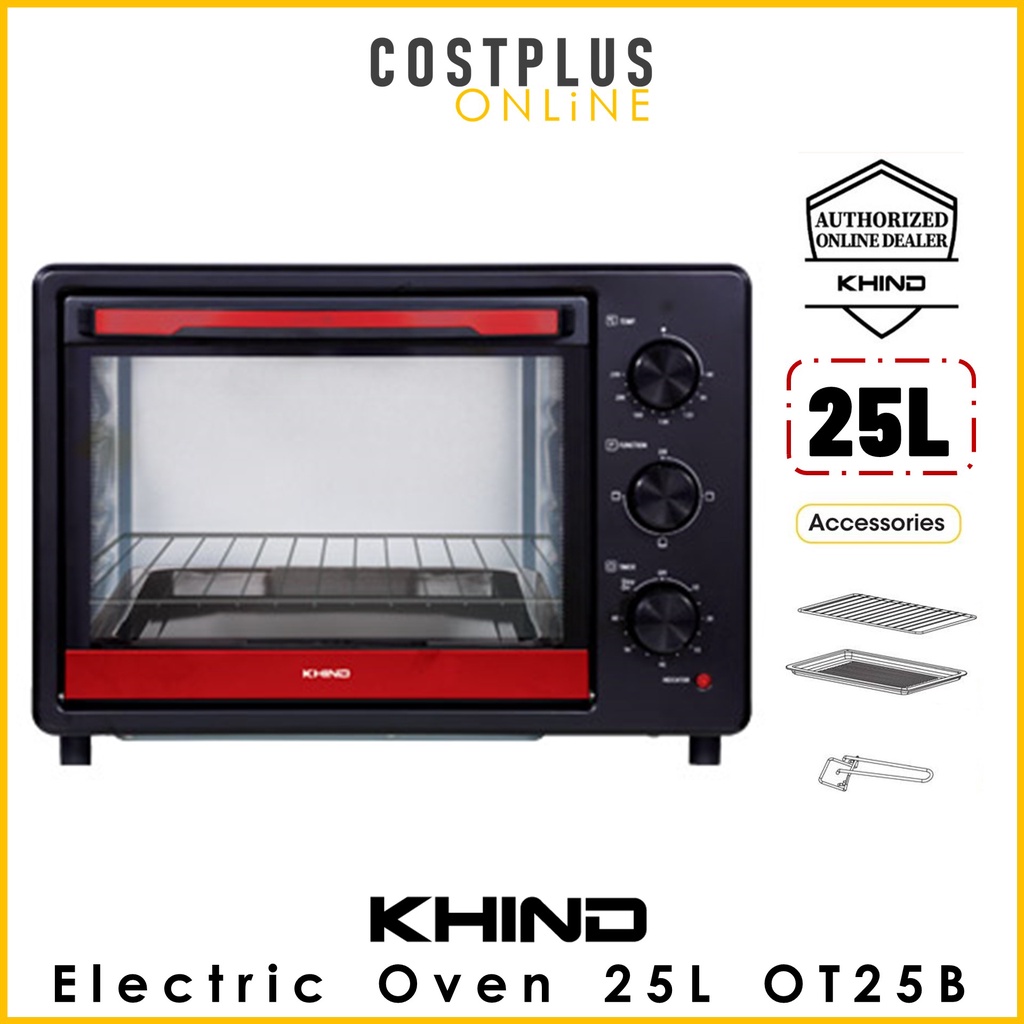 Khind Electric Oven Rotisserie Toaster 26l Ot26 25l Ot25b Ot2502 Shopee Malaysia