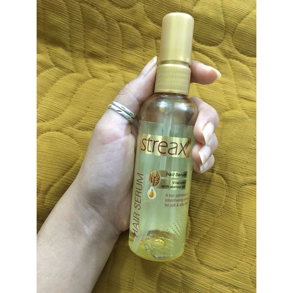Streax Hair Serum Vitalized With Walnut Oil For Soft & Silky Hair 100ml |  Shopee Malaysia