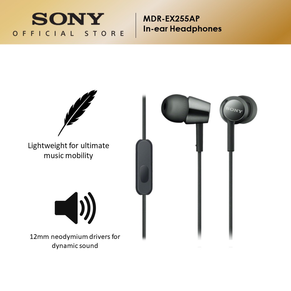 Sony MDR-EX255AP In-Ear Headphones | Shopee Malaysia