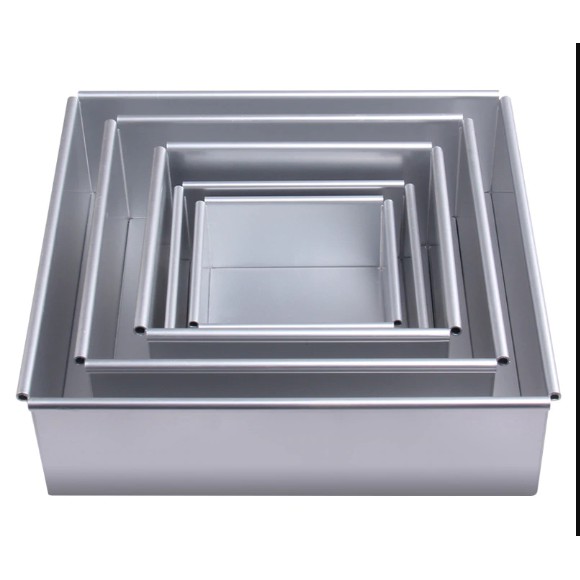 Aluminium Square Cake Tin / Cake Tin Square / Cake Tin 6/7/8/9/10 Inch