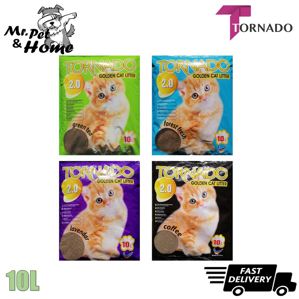 Tornado Cat Litter Pasir Kucing Murah 10L Tornado 2.0 Golden Cat 