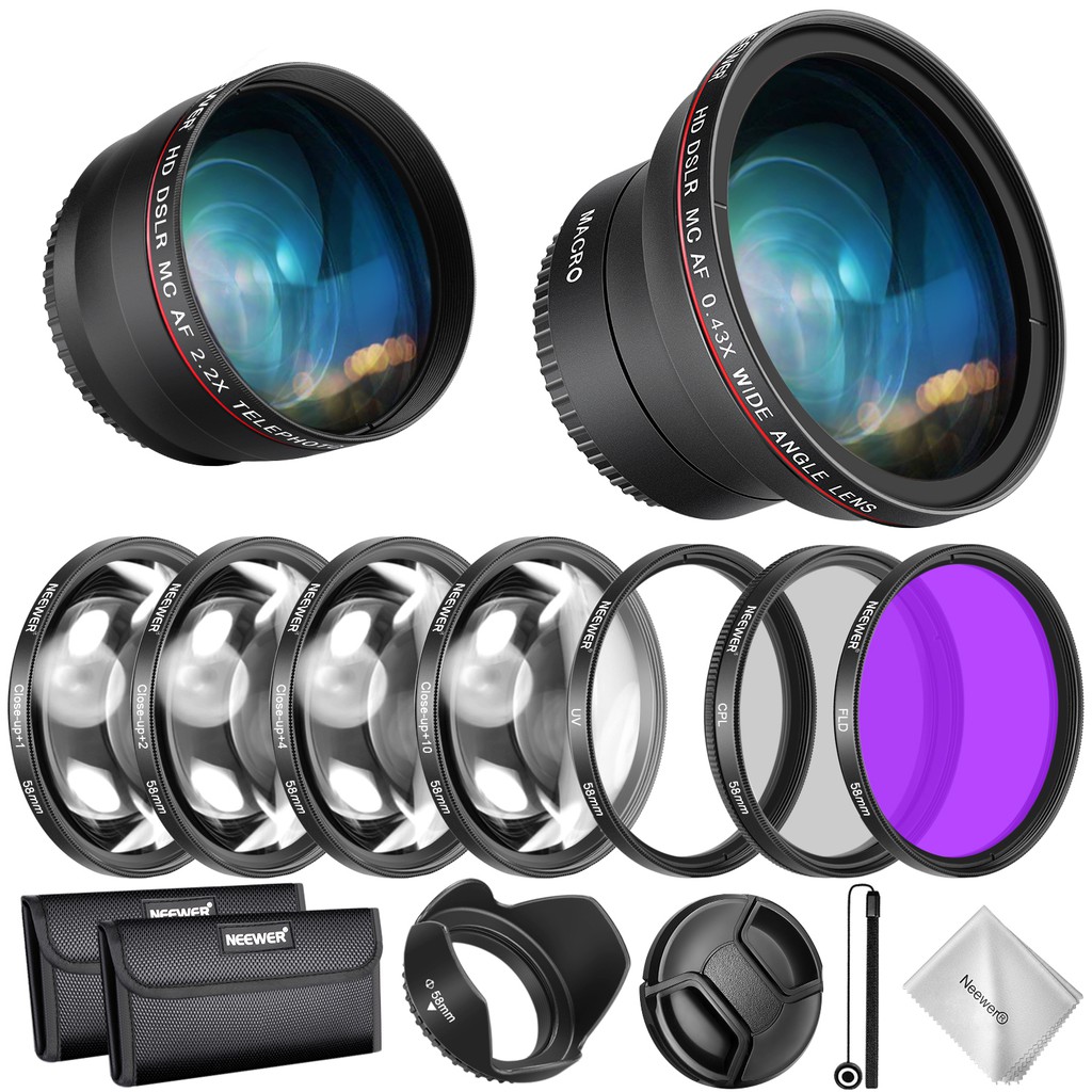 55mm Professional UV CPL ND4 Lens Filter and CloseUp Macro Accessory
