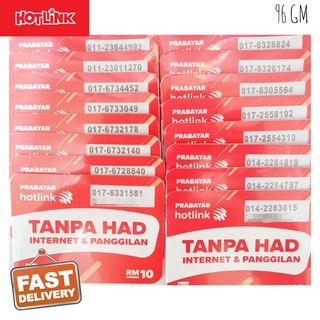 [Nice Number] Hotlink Tanpa Had Unlimited Internet Mobile Phone Number Sim Card II