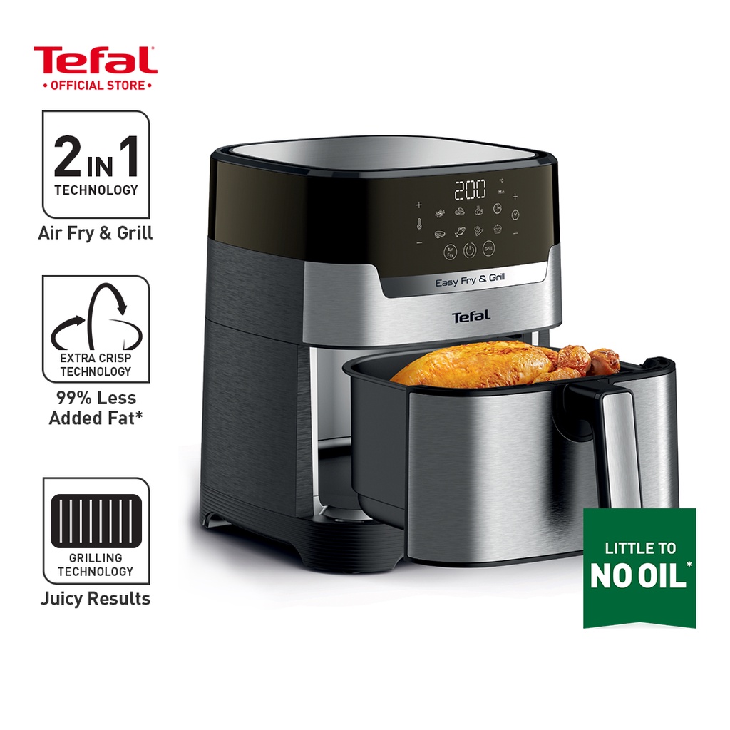 Tefal Air Fryer Easy Fry & Grill Digital EY505D Shopee Malaysia