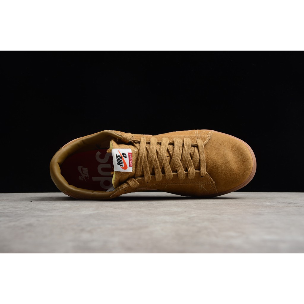 nike sb blazer low gt supreme golden beige