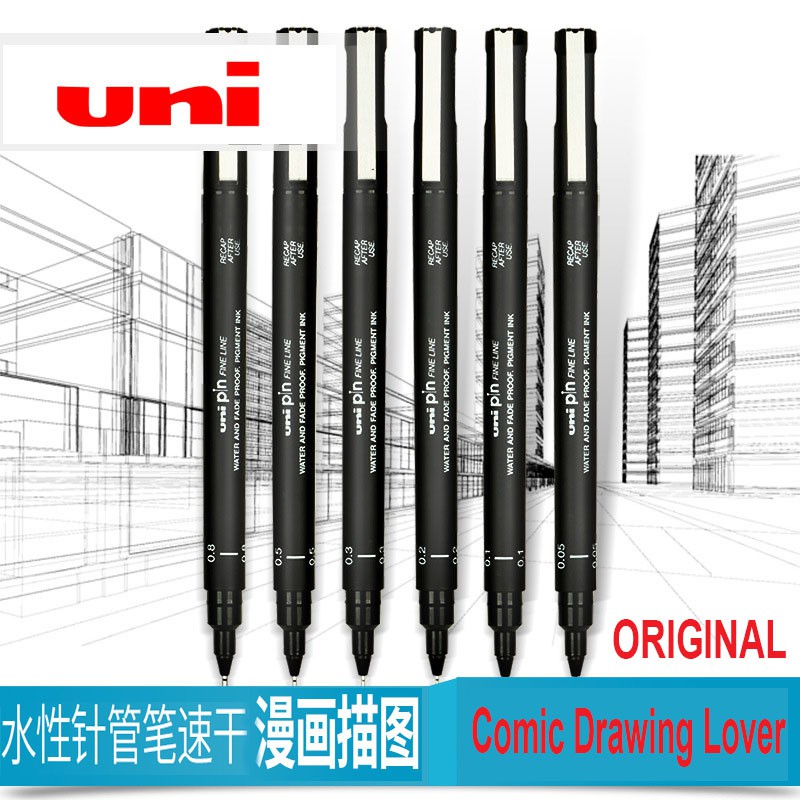 UNIPIN Fine Line Drawing Pen (0.1 0.8 mm Black) Original Shopee