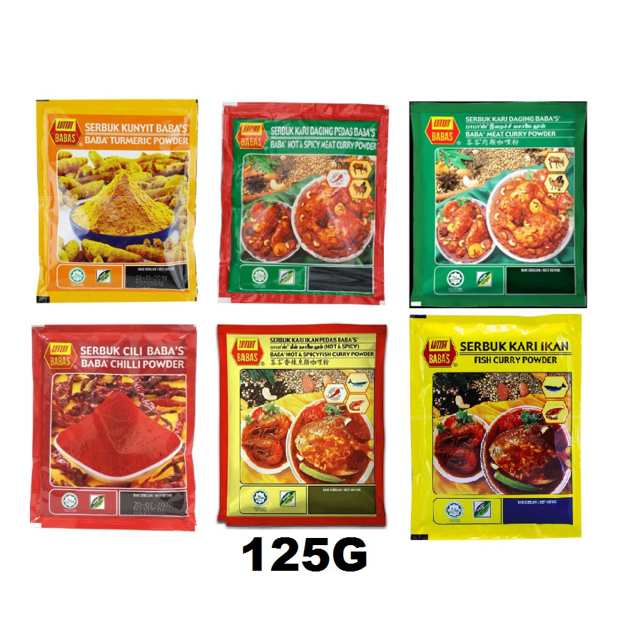 BABA'S MEAT/ FISH CURRY POWDER 125G(POP) Shopee Malaysia