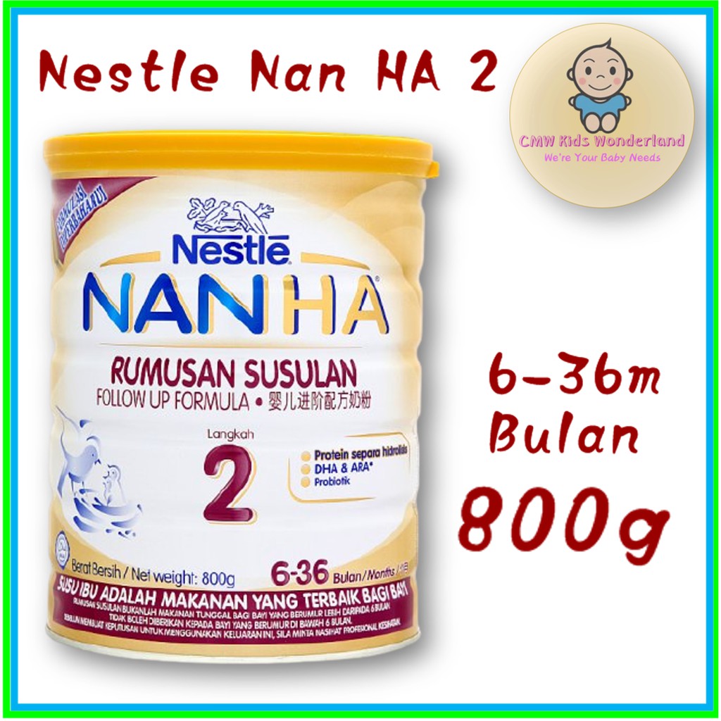 Nestle Nan HA 2 Rumusan Susulan Langkah 2 / Follow Up Formula Step 2 / Baby Formula Step 2 6-36 Months Hypoallergenic