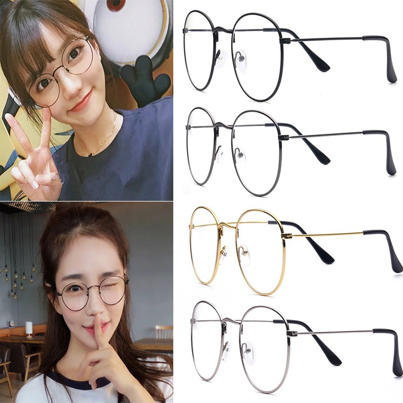 gold frame clear lens glasses