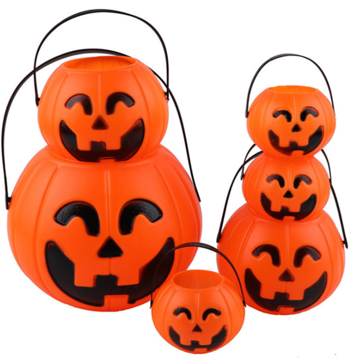 3 Sizes Trick-or-treat Halloween Party Prop Candy Holder Toy Pumpkin ...