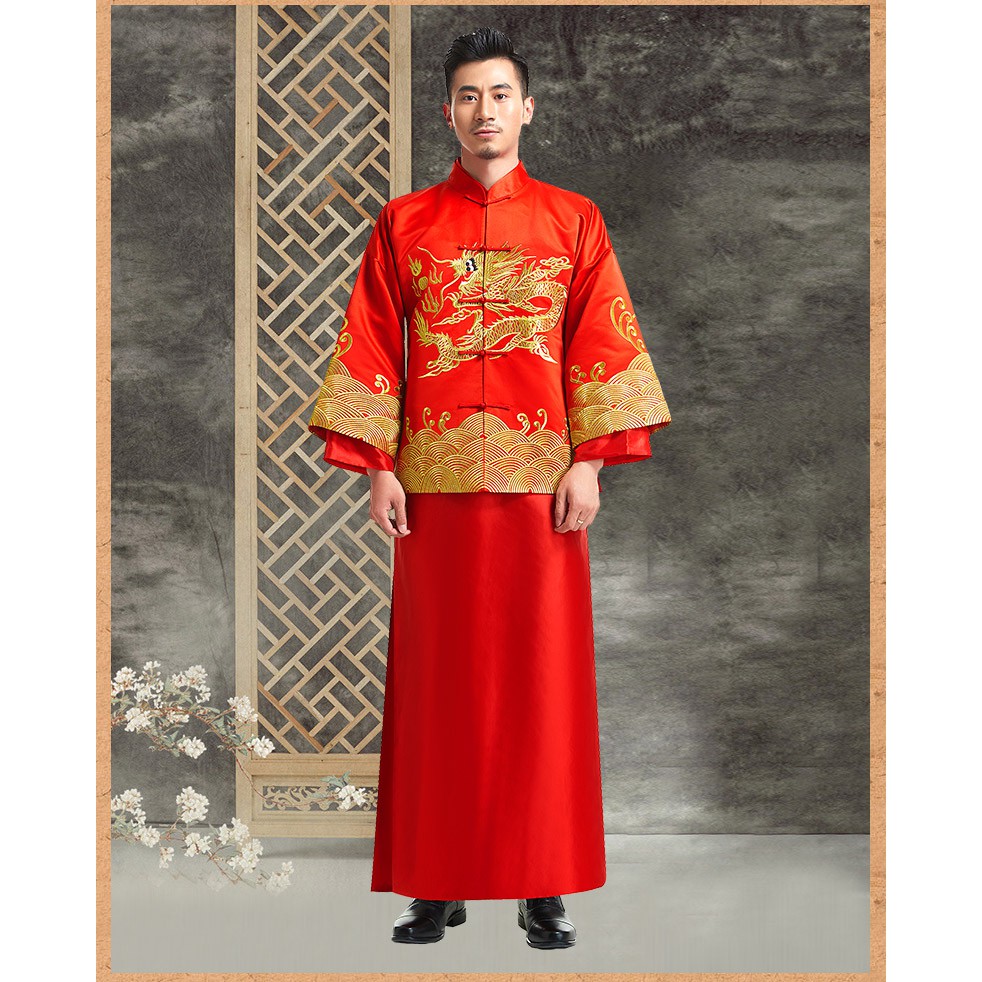 traditional chinese groom outfit