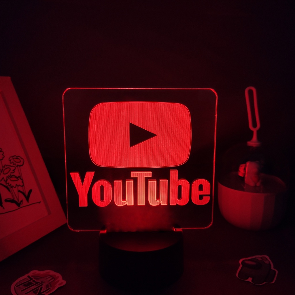 Youtube Logo Mark Lava Lamps 3d Led Rgb Neon Night Lights Cool Colorful Gift For Friends Bedroom Bedside Coffee Table Decoration Shopee Malaysia