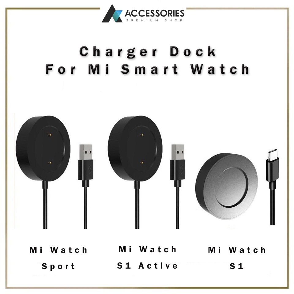 MY Stock - Charger Dock For Mi Watch Sport / Mi Watch S1 Active Smart Watch  / Mi Watch S1 USB Charging Cable Dock