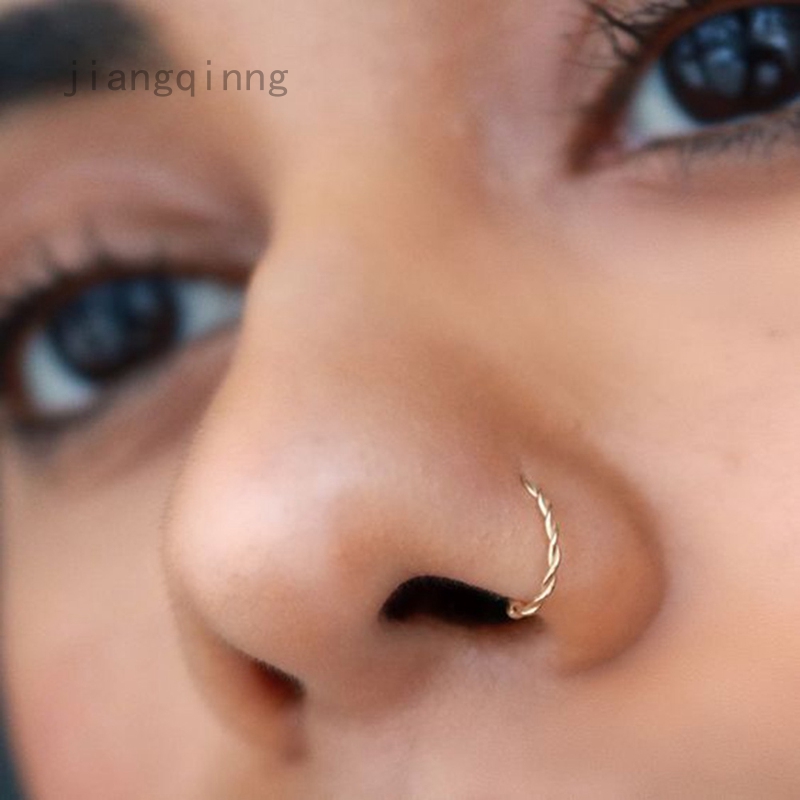 Gold Silver Surgical Steel Titanium Fake Nose Ring Fake Septum