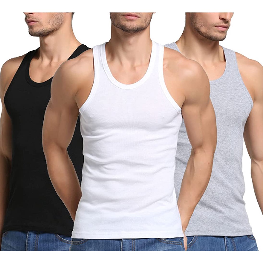 singlet Frontline Men's Cotton Vest TANK TOP 100% COTTON work,jim ...