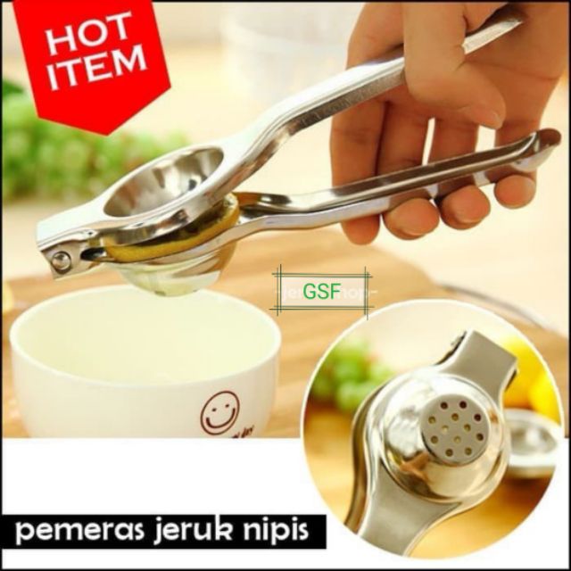 (GSF) 2672 Lemon Hand Press Manual Fruit Juicer Orang Lime Squeezer Stainless Steel Tool DIshwasher - Alat Pemerah Limau