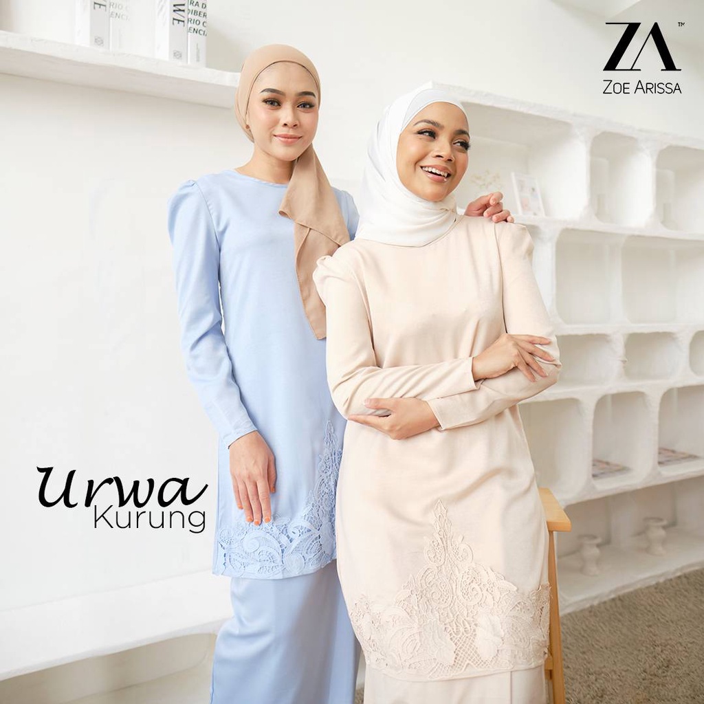 Urwa Kurung - ZOE ARISSA | Baju Kurung Modern Raya Lace Pastel Tunang ...