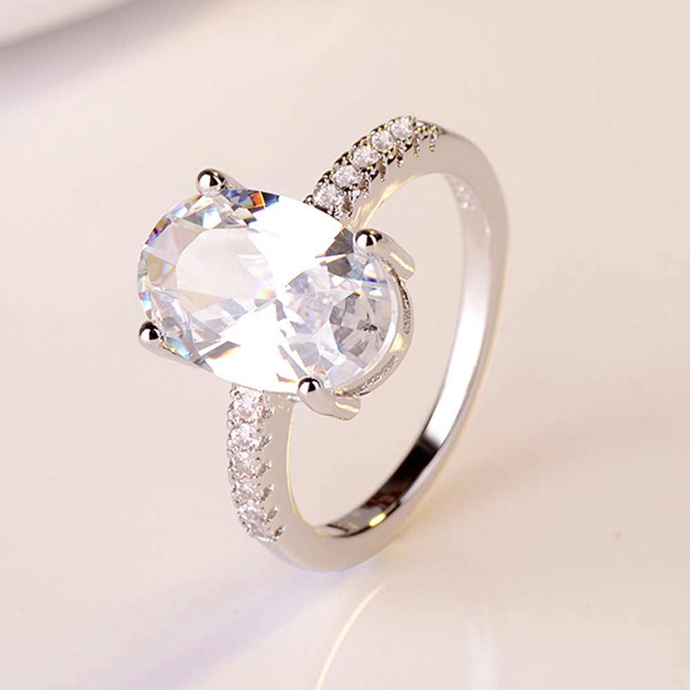 Hot Sale Size 6 10 White Sapphire Wedding Engagement Band Ring 18k
