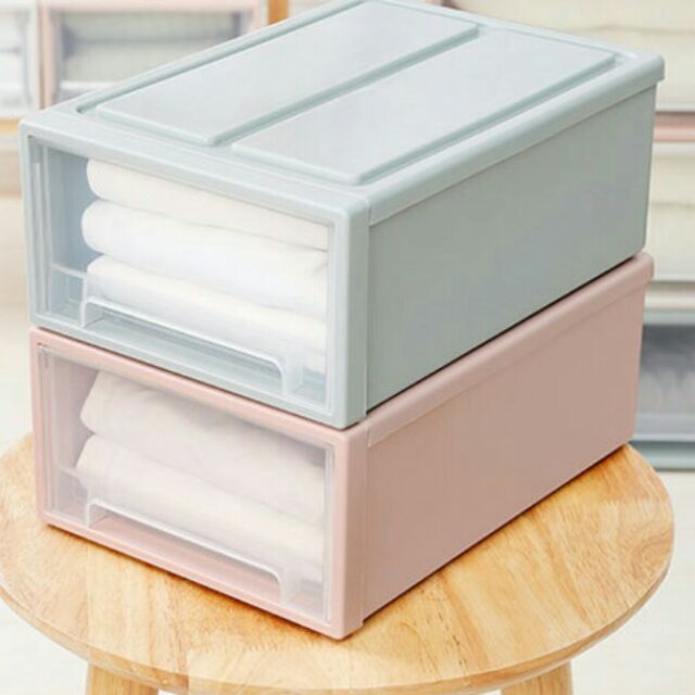 [ 5L Stackable Storage Box ] Plastic Wardrobe Drawer Rack | Shopee Malaysia