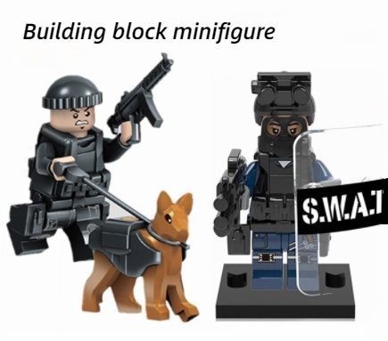 Stock Military SWAT Soldier Army City Police Handler Compatible Building Blocks Minifigures Weaponry Kids Boy Gifts