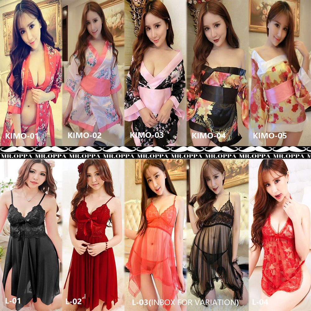 Lingerie Japanese Sexy Kimono Sleepwear Dress Bathrobe Shopee Malaysia 2065