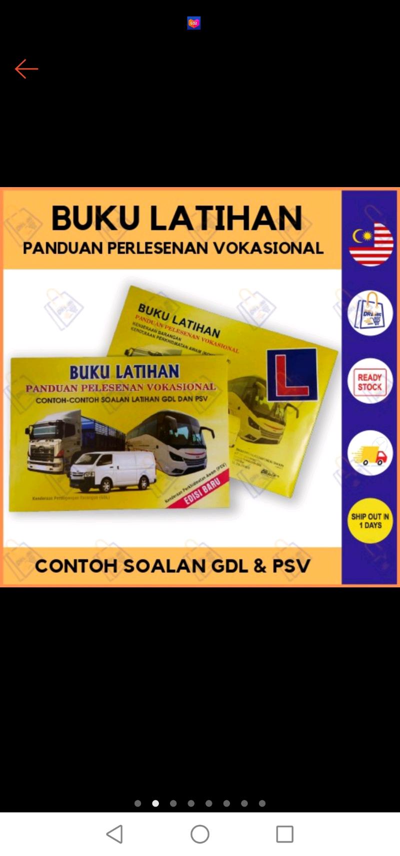 Buku Latihan Contoh Soalan Lesen Vokasional Psv Gdl E Hailing Teksi Kereta Practice Exercise Book Taxi Test Jpj Vehicle Shopee Malaysia