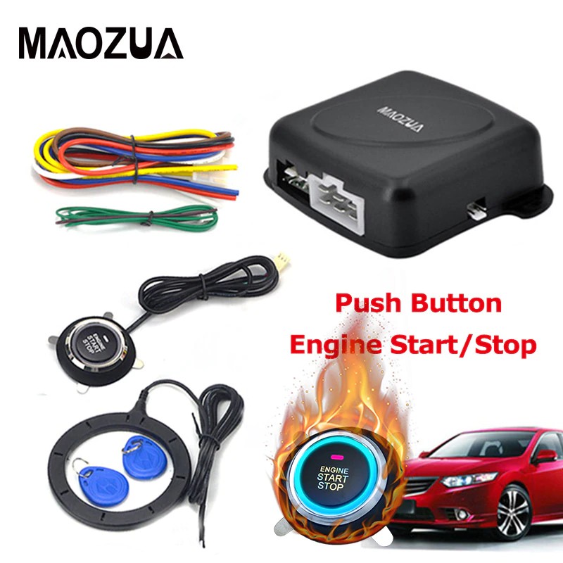 Car Engine Push Start Button//RFID Burglar Alarm Lock Keyless Entry Immobilizer S